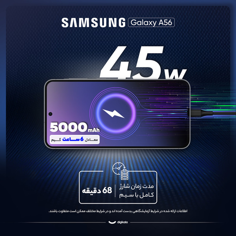 گوشی موبایل سامسونگ مدل Galaxy A56 دو سیم کارت ظرفیت 256 گیگابایت و رم 12 گیگابایت ویتنام